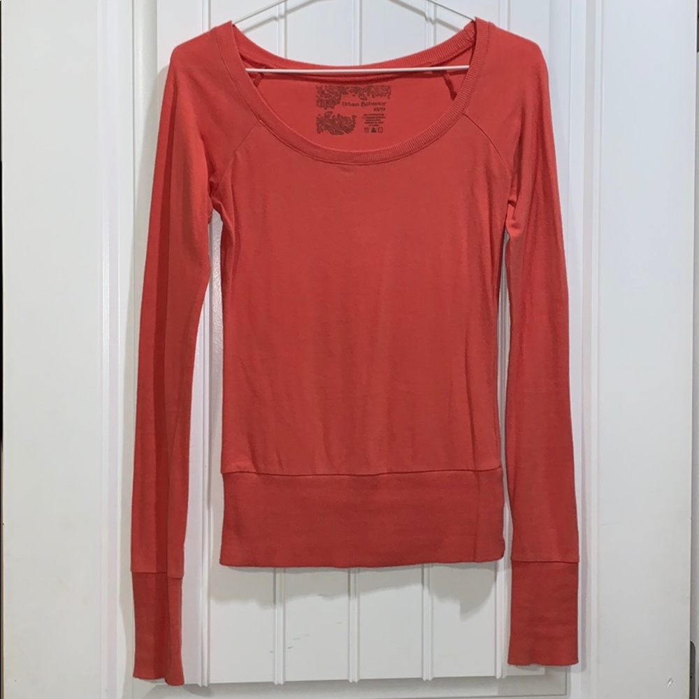 Coral long sleeve top